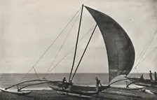 Ceylonesisches Seefischerboot mit Ausleger 1926