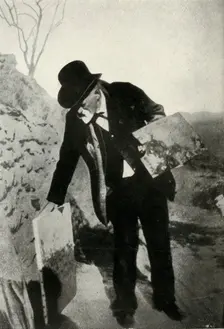 Cézanne with painting and palette, c1900, (1947). Creator: Unknown