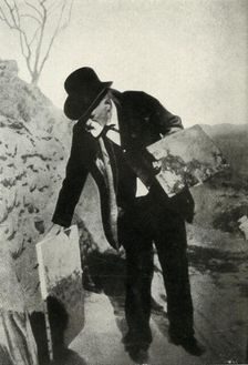 Cézanne with painting and palette, c1900, (1947). Creator: Unknown