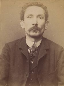 Ceaglio. Alexandre, Joseph. 42 ans, né à Turin (Italie). Employé de commerce. Anarchiste. ..., 1894. Creator: Alphonse Bertillon