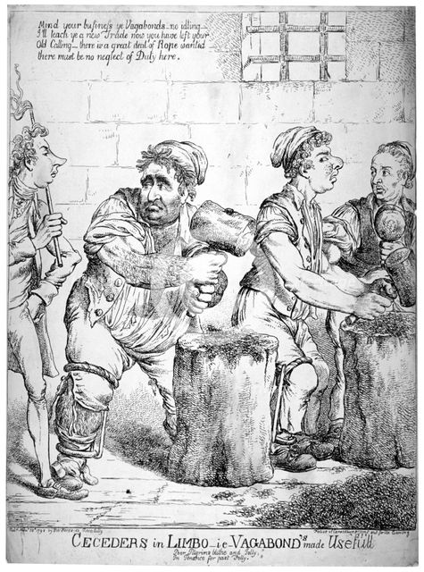 'Ceceders in Limbo - ie - vagabond's made usefull ...', 1798.              Artist: Ansell