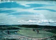 Cecil Aldin (1870-1935), fine art print of golf course, c1920. Creator: Cecil Aldin