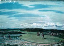 Cecil Aldin (1870-1935), fine art print of golf course, c1920. Creator: Cecil Aldin