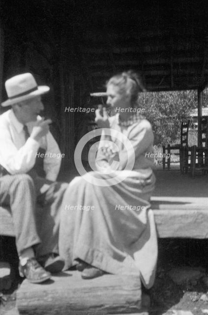 Cecil Sharp and Polly Patrick, Harts-Creek, Manchester, Kentucky, USA, 1916-1918. Artist: Unknown