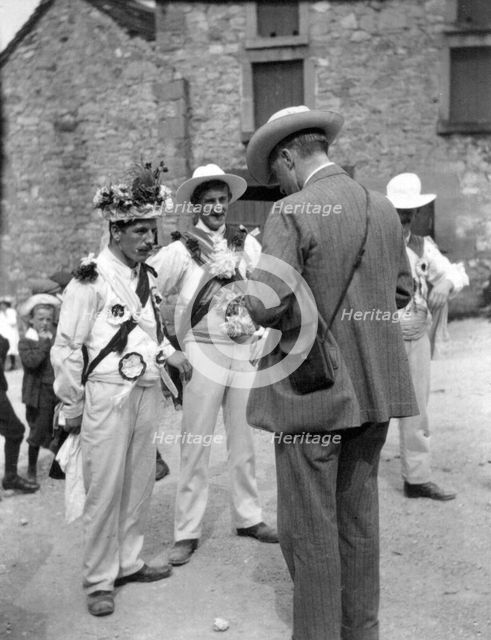 Cecil Sharp with Winster Morris Dancers, Derbyshire, 1908. Artist: Unknown