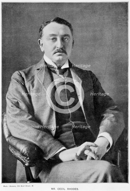 Cecil Rhodes, English-born South African entrepreneur and statesman, c1890. Artist: Unknown