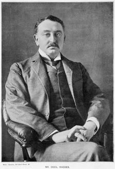 Cecil Rhodes, English-born South African entrepreneur and statesman, c1890