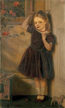 Cecily Ursula, aged three years, exhibited 1867. Artist: Arthur Hughes