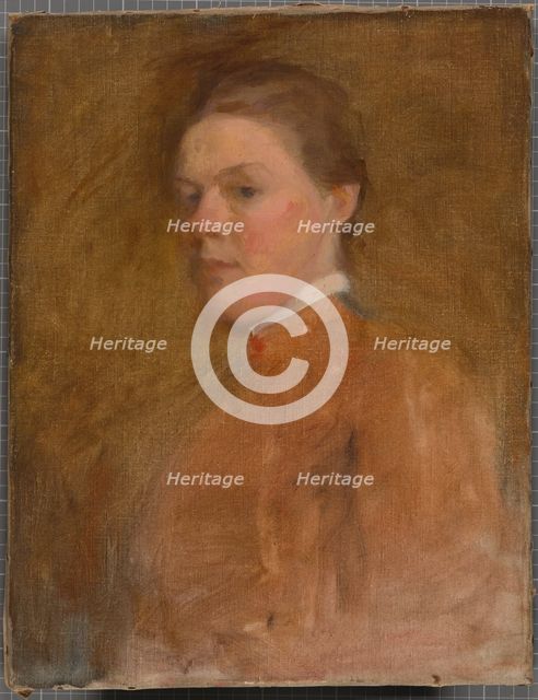 Cecilia Beaux Self-Portrait, c. 1889-1894. Creator: Cecilia Beaux.