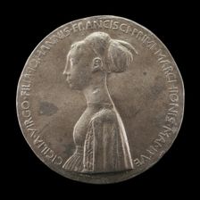 Cecilia Gonzaga, 1426-1451, daughter of Gianfrancesco I [obverse], 1447. Creator: Pisanello