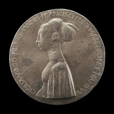 Cecilia Gonzaga, 1426-1451, daughter of Gianfrancesco I [obverse], 1447. Creator: Pisanello