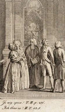 Cecilia or the Story of a Rich Orphan, 1787. Creator: Daniel Nikolaus Chodowiecki