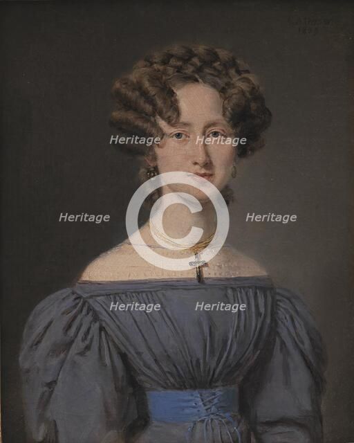 Cecilie Lonborg, who married ship's quartermaster Theodor Emil Ludvigsen in 1830, (1829). Creator: Christian Albrecht Jensen.