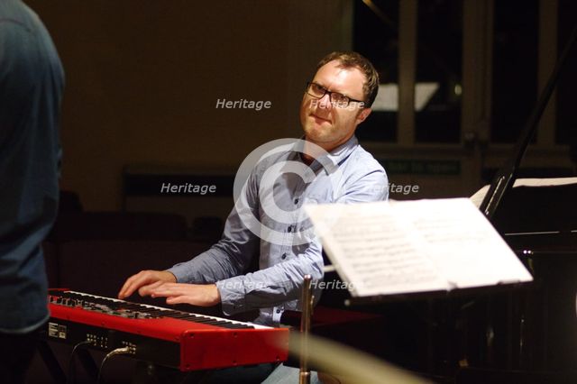 Cedric Hanriot , Watermill Jazz Club, Dorking, Surrey, October 2015. Artist: Brian O'Connor.