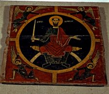 Ceiling with the figure of Apostle Saint Paul, supposedly from Orós, Pallars Sobirà, painting on …