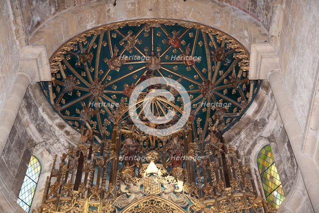 Ceiling above the altar, Old Cathedral of Coimbra, Portugal, 2009.  Creator: Samuel Magal.