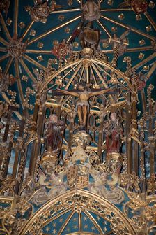 Ceiling above the altar, Old Cathedral of Coimbra, Portugal, 2009. Creator: Samuel Magal