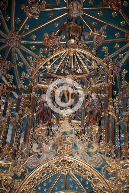Ceiling above the altar, Old Cathedral of Coimbra, Portugal, 2009.  Creator: Samuel Magal.