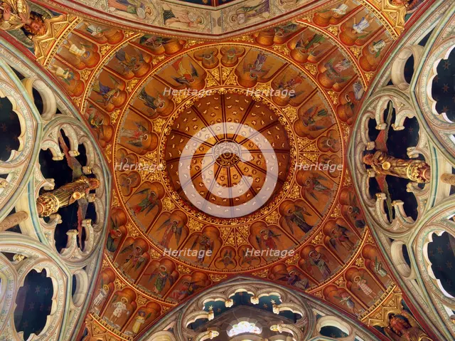 Ceiling above the altar, St Mary's Church, Studley Royal, North Yorkshire, 2010.  Artist: Mike Kipling.
