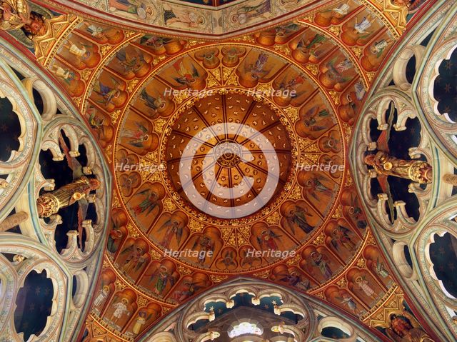 Ceiling above the altar, St Mary's Church, Studley Royal, North Yorkshire, 2010.  Artist: Mike Kipling.