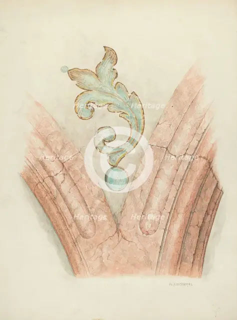 Ceiling Decoration, c. 1940. Creator: William Kieckhofel.