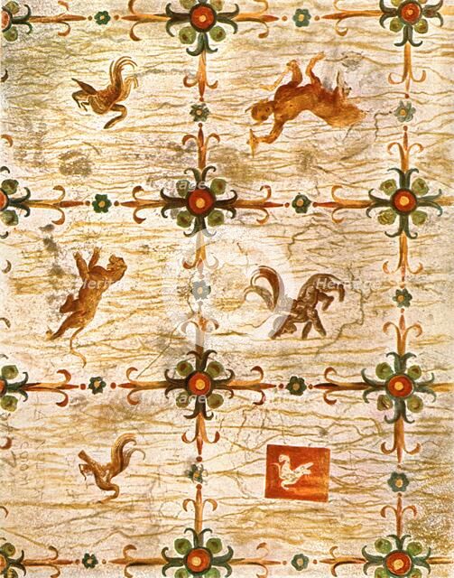 Ceiling decoration in Nero's Domus Aurea, Rome, Italy, (1928). Creator: Unknown.