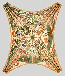 Ceiling decoration in Floda Church, Flodafors, Södermanland County, Sweden, (1928). Creator: Unknown