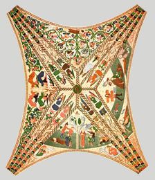 Ceiling decoration in Floda Church, Flodafors, Södermanland County, Sweden, (1928). Creator: Unknown