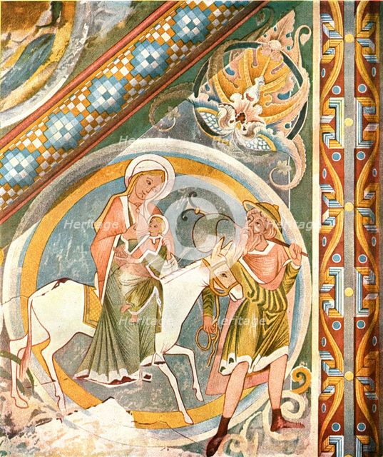 Ceiling decoration in the Chapel of Saint-Julien, Le Petit-Quevilly, Normandy, France, (1928). Creator: Unknown.