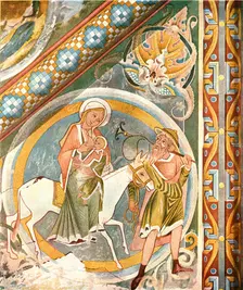Ceiling decoration in the Chapel of Saint-Julien, Le Petit-Quevilly, Normandy, France, (1928). Creator: Unknown
