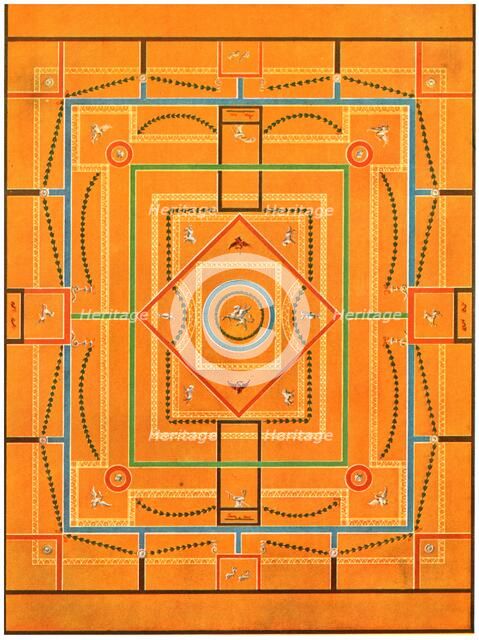 Ceiling decoration, Pompeii, Italy, (1928).  Creator: Unknown.