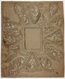 Ceiling Decoration with Four Fathers of the Church, Sibyls and Prophets, n.d. Creator: Unknown
