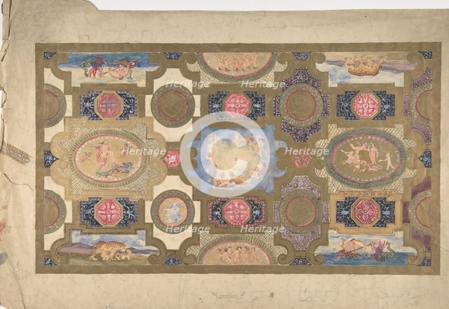 Ceiling Design, 19th century. Creator: Anon.