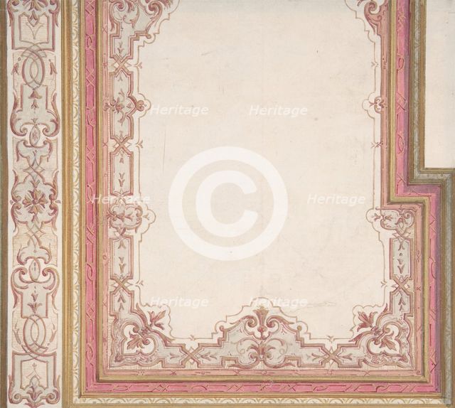 Ceiling Design for Madame Hope's Bedroom, ca. 1867. Creators: Jules-Edmond-Charles Lachaise, Eugène-Pierre Gourdet.