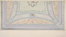 Ceiling design for a house on the rue Velezai, second half 19th century. Creators: Jules-Edmond-Charles Lachaise, Eugène-Pierre Gourdet