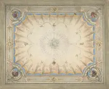 Ceiling Design for the Boudoir, Ardgowan, ca. 1868. Creator: Attributed to J. S. Pearse