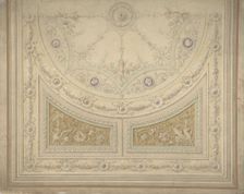 Ceiling Design, Half of a Circle, 19th century. Creator: Anon