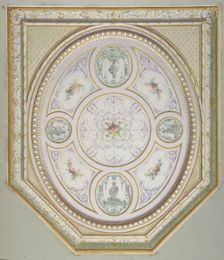 Ceiling Design, second half 19th century. Creators: Jules-Edmond-Charles Lachaise, Eugène-Pierre Gourdet