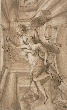 Ceiling Design with Psyche and Mercury, n.d. Creator: Pietro Liberi