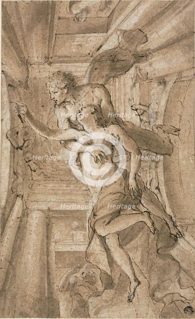 Ceiling Design with Psyche and Mercury, n.d. Creator: Pietro Liberi.