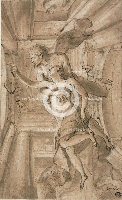 Ceiling Design with Psyche and Mercury, n.d. Creator: Pietro Liberi.