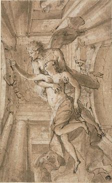 Ceiling Design with Psyche and Mercury, n.d. Creator: Pietro Liberi
