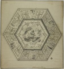 Ceiling Design with Saint Anthony of Padua Surrounded by Episodes from his Life and..., n.d. Creator: Unknown