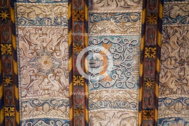 Ceiling detail, Aljaferia Palace, Zaragoza, Spain, 2007. Creator: Samuel Magal.