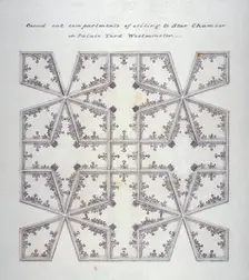Ceiling detail from the Court of Star Chamber, Palace of Westminster, London, c1800. Artist: Anon