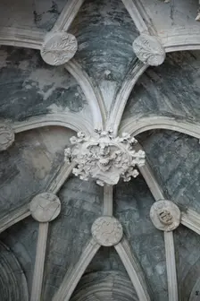 Ceiling detail, Unfinished Chapels, Monastery of Batalha, Batalha, Portugal, 2009. Creator: Samuel Magal