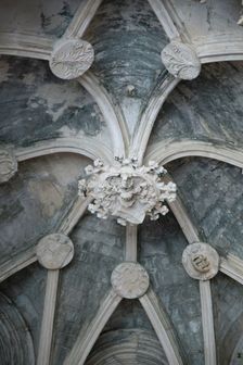 Ceiling detail, Unfinished Chapels, Monastery of Batalha, Batalha, Portugal, 2009. Creator: Samuel Magal