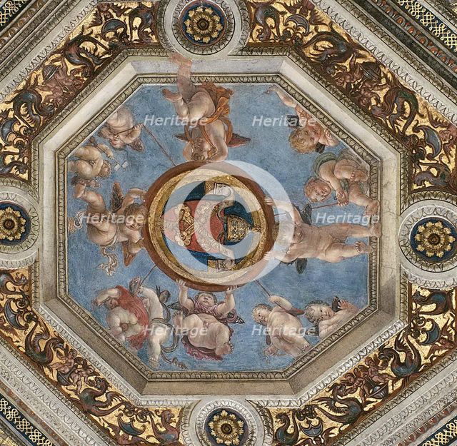 Ceiling. (Fresco in Stanza della Segnatura), ca 1510-1511. Creator: Raphael (Raffaello Sanzio da Urbino) (1483-1520).