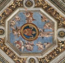 Ceiling. (Fresco in Stanza della Segnatura), ca 1510-1511. Creator: Raphael (Raffaello Sanzio da Urbino) (1483-1520)