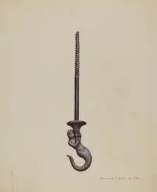 Ceiling Hook, 1935/1942. Creator: Henrietta S. Hukill